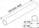 FRANKE Příslušenství 112.0711.856 kulaté potrubí průměr 150 500mm