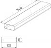 FRANKE Příslušenství 112.0711.854 čtyřhranné potrubí 1000mm