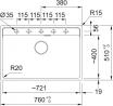 FRANKE Dřez MRG 610-72RTL 760x510mm bílá led