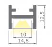 StrongLumio profil LED Maglyte-10, 3030mm, černá elox