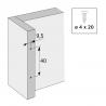 HETTICH 9090884 podložka Sensys křížová k našroubování, rám, D=4,5 mm