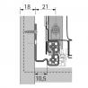 HETTICH 9307635 Quadro V6+ 300mm/50KG EB10,5 SiSy L+P