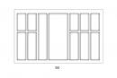 AGOFORM Příborník Classico Split 822x474mm antracit