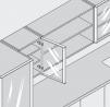 BLUM 72T550A.TL závěs naložený 120°, Tip-On, alu, vrut