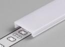 K-StrongLumio LED COB 24V 12W/m studená,Corner černá,krytka mléčná,2m
