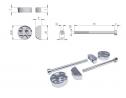 IF K TOP Spojovací kování pro kompaktní desky minimální tloušťky 10mm, 100mm