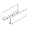 K-BLUM Legrabox, zásuvka C pure 600mm/70kg, Tip-on, nerez, vnitřní, sklo