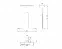 MILADESIGN podnož s regulací středová Linear LN3402R černá