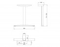 MILADESIGN podnož středová Linear LN3402 černá