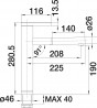 BLANCO 517591 Baterie Linee-s chrom