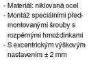 BLUM 174H7100E montážní podložka, křížová, excentr, Expando, 8,5mm