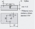 BLUM 174E6130.01 montážní podložka, křížová, Expando, 11,5mm