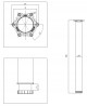 StrongLegs stolová noha TS001 820R/60mm bílá lesklá