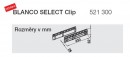 BLANCO 521300 Příslušenství Select Clip držák sáčků do koše