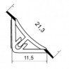 TL - minilišta L15/B/01 Černá lesk 3m