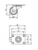 StrongCastors kolečko 25mm otočné černá