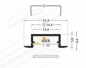 StrongLumio profil LED Begtin 12, 3000mm stříbrná elox