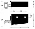 SCILM závěsné rektifikační kování levé hnědá