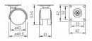 StrongCastors kolečko 40mm šedé plotnička brzda