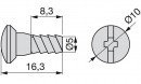 Čep k excentru Luna 14x6mm zinek