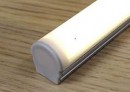 StrongLumio krycí lišta D k profilu Uni/Arc naklapávací půlkulatá, 2000mm mléčná