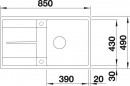 BLANCO 519097 Dřez Metra 5 S-F s excentrem Silgranit PuraDur antracit
