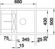 BLANCO 519561 Dřez Metra 45 S Compact bez excentru Silgranit PuraDur antracit