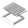 HETTICH 9135408 ArciTech OrgaTray ukončovací profil 500 mm chrom