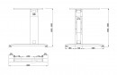 MILADESIGN podnož s regulací krajní G3 ST223R černá