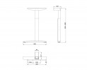 MILADESIGN podnož s regulací krajní Linear LN3603R stříbrná