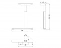 MILADESIGN podnož s regulací krajní Linear LN3601R stříbrná