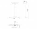 MILADESIGN podnož s regulací krajní Linear LN3403R stříbrná