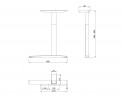 MILADESIGN podnož s regulací krajní Linear LN3401R stříbrná
