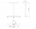 MILADESIGN podnož středová Linear LN3602 stříbrná
