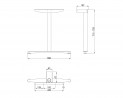 MILADESIGN podnož středová noha Linear LN3302 stříbrná