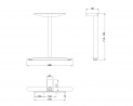 MILADESIGN podnož středová noha Linear LN3102 stříbrná