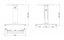 MILADESIGN podnož s regulací středová G3 ST224R stříbrná