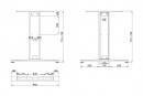 MILADESIGN podnož středová G3 ST224 stříbrná