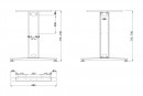 MILADESIGN podnož středová G3 ST221 stříbrná