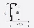 SEVROLL 01598 Slim Line II rámová lišta 18mm 2,7m stříbrná