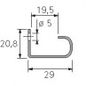 HETTICH 9136107 TopLine M dveřní lišta 2,05m