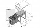 HETTICH 9132346 Odpadkový koš Bin.it Trio 400 mm