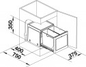 BLANCO 517467 Sorter Select Botton Pro 45/2 Manuell výsuv ruční 2x13l