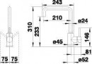 BLANCO 519413 Baterie Mili tvar J chrom