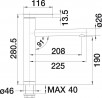 BLANCO 517594 Baterie Linee chrom