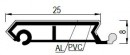 REHAU roletový profil MetAL line 25mm hliník 230L