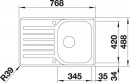 BLANCO 519059 Dřez Lantos 45 S-IF Compact s excentrem nerez kartáčovaná
