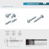 StrongFix Vrut PZ 4x25mm půlkulatá hlava zinek bílý