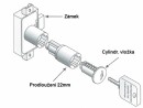 LEHMANN Prodloužení cylindru 22 mm (180° P4 165mm)