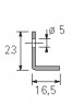 HETTICH 9117418 TopLine M/35 dveřní lišta 2,05 m